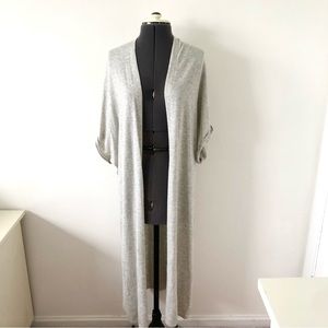 🎀 5/$25 Oak + Fort light gray long sweater duster sz S